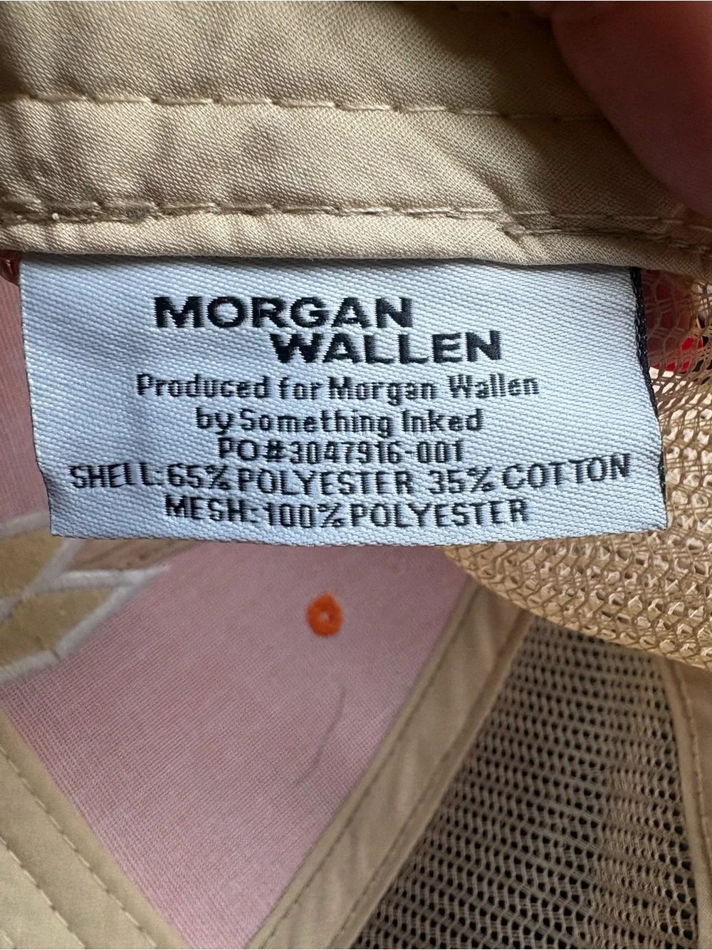 Morgan Wallen One Night at a Time Tour VIP Orange Trucker Hat